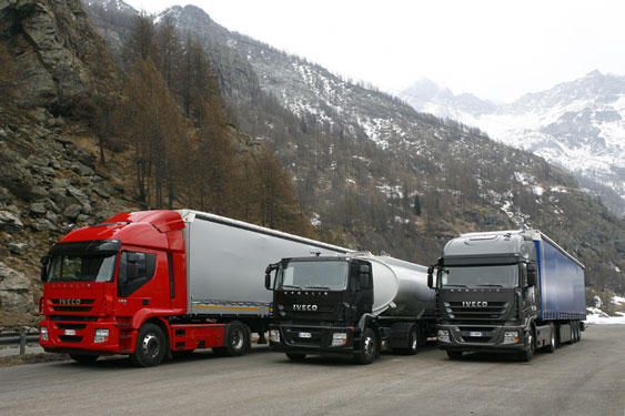 Check out the different-sized Iveco Stralis Cabs side by side