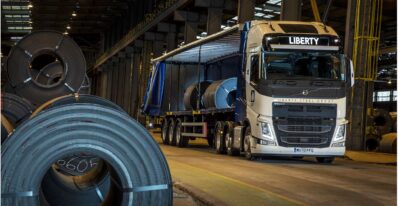 Volvo FH500 at work inside Steelworks