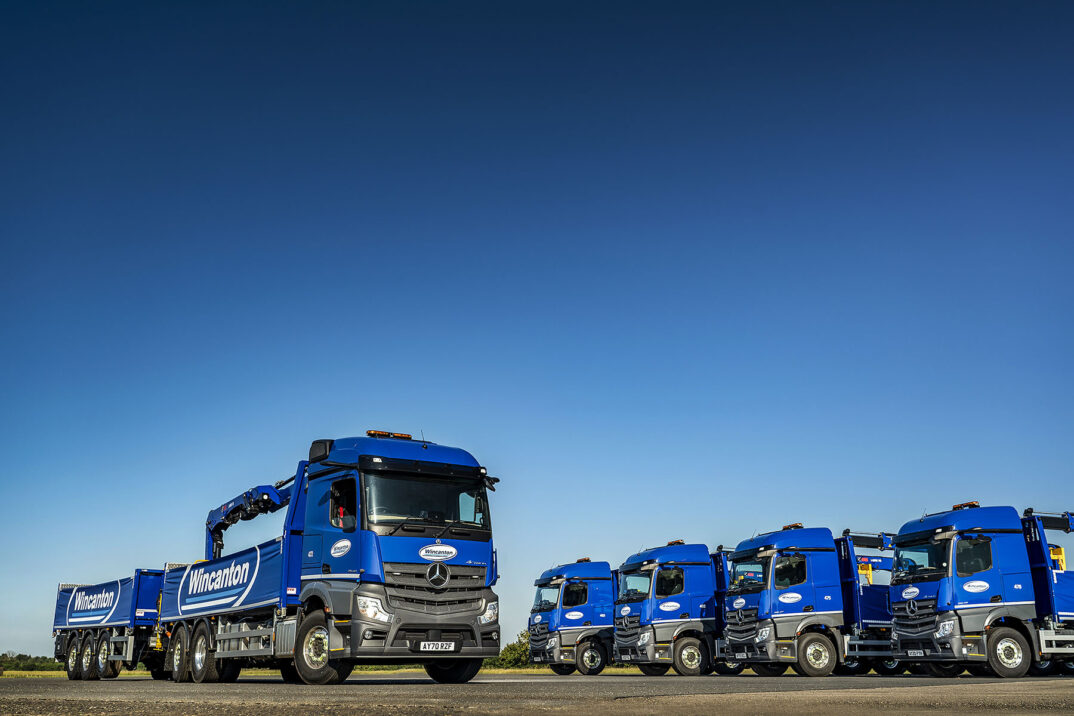 Mercedes Actros Crane truck fleet for Wincanton