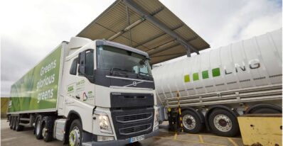 One of Asda's 200+Volvo FH460 LNG Trucks at Refuelling Point