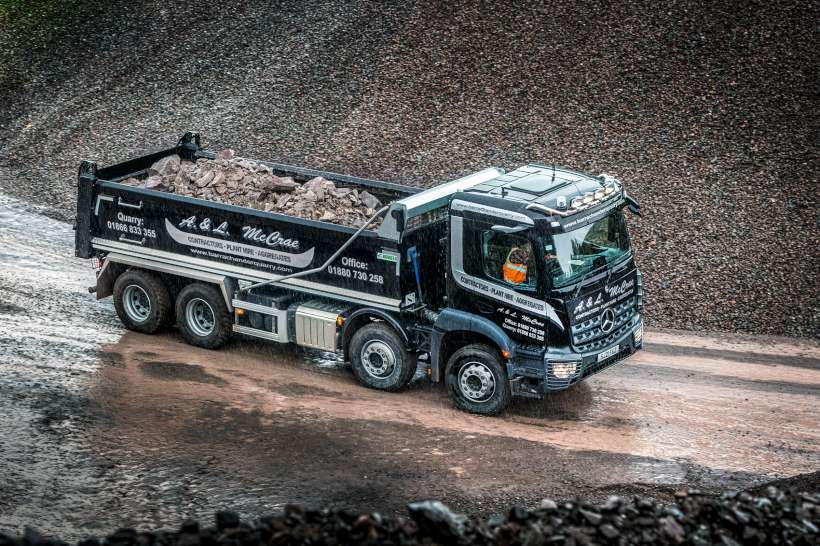 Mercedes Arocs Tipper on the Move