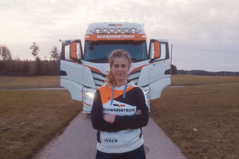 Judith Ehrmann, an experienced mechanic for truck racing Team Schwabentruck