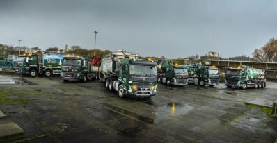 Volvo Fleet in green United Utilities