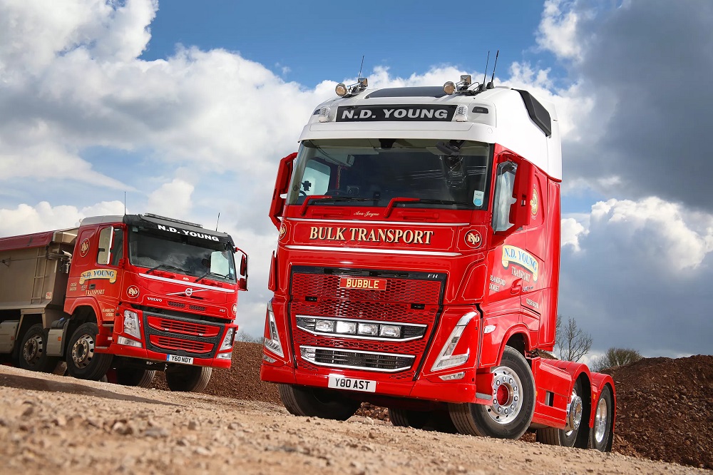 Volvo FH540 Red and Volvo FM
