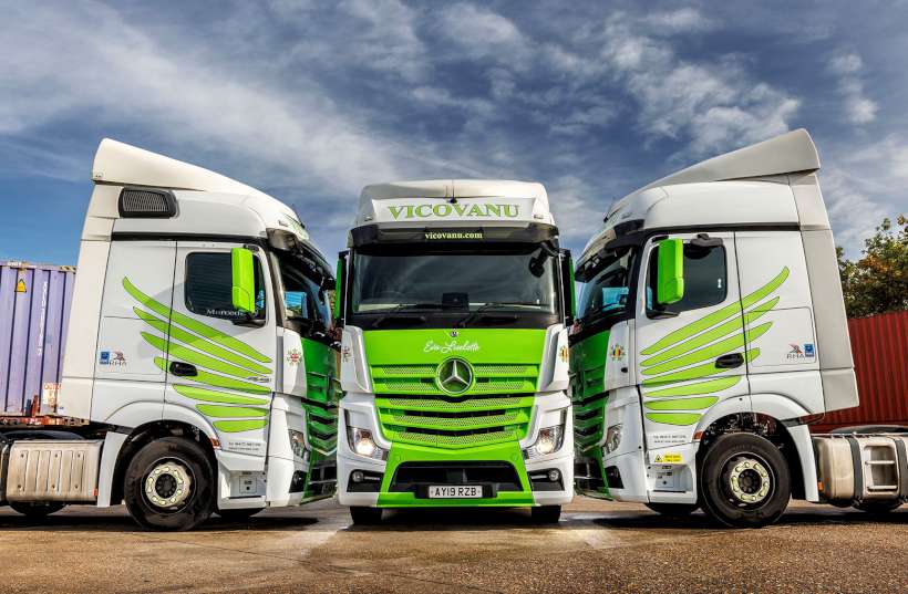 Mercedes Actros with wings