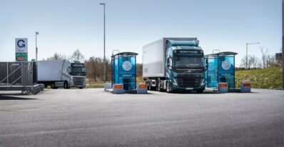 Volvo Gas Trucks Filling Up