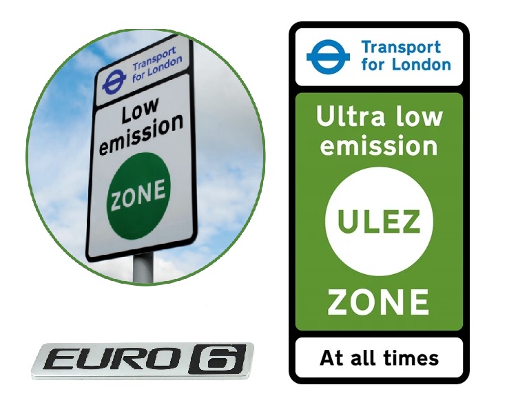 ULEZ and LEZ London Signs Euro 6