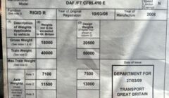 DAF CF85.410 4X2 TRACTOR UNIT full