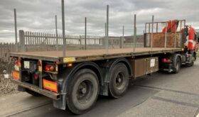 Tandem axle 30’ trailer on air suspension with scaffold pole sockets + steel floor