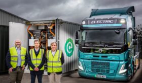 Electric Volvo Truck and battery Storage