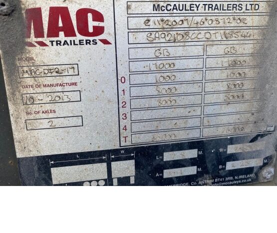 2014 MACAULEY DRAWBAR TRAILER in Flat Trailers Trailers full